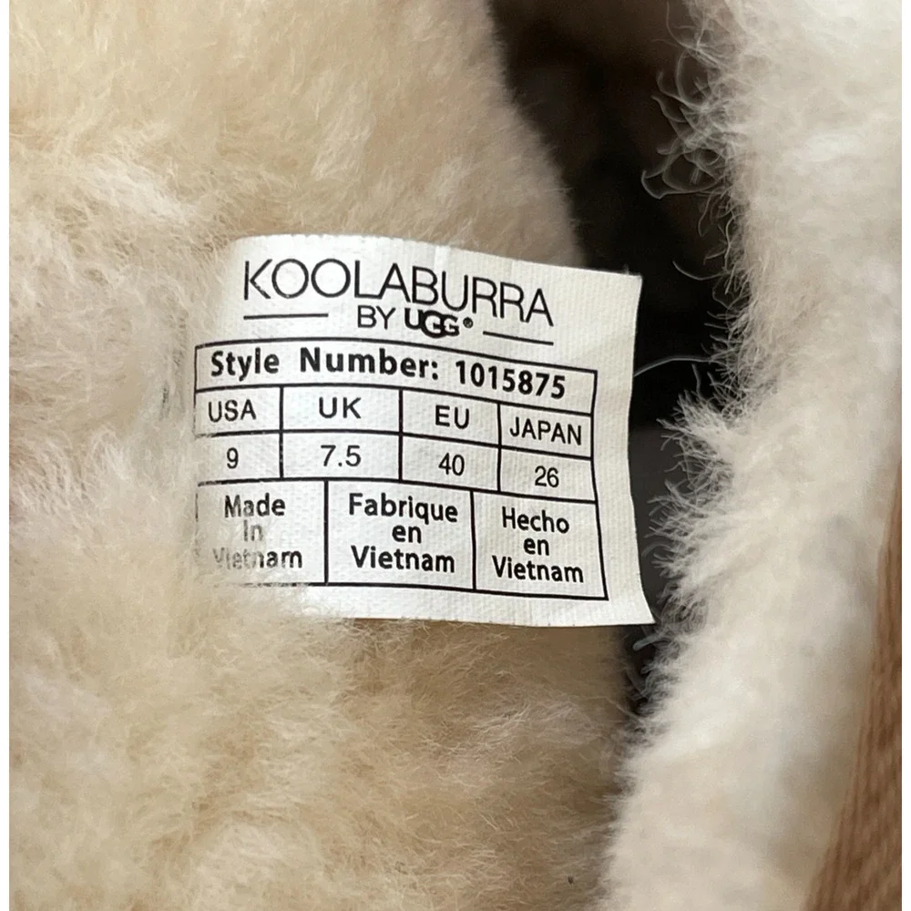 Koolaburra by UGG Victoria Tall Boots Womens 9 Chestnut Suede Faux Fur Shearling